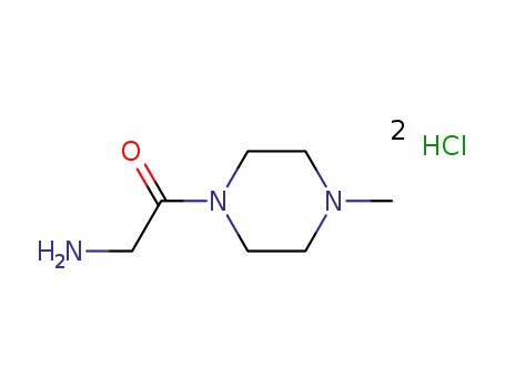 Molecular Structure of 146788-11-6 (2-AMINO-1-(4-METHYL-PIPERAZIN-1-YL)-ETHANONE 2 HCL)
