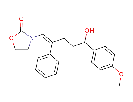 3-[(Z)-5-hydroxy-5-(4-methoxyphenyl)-2-phenylpent-1-enyl]oxazolidin-2-one
