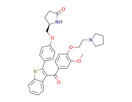 3-Methoxy-4-[2-(1-pyrrolidinyl)ethoxy]phenyl (R)-2-[4-(5-Oxopyrrolidin-2-ylmethoxy)phenyl]benzo[b]thiophen-3-yl Ketone
