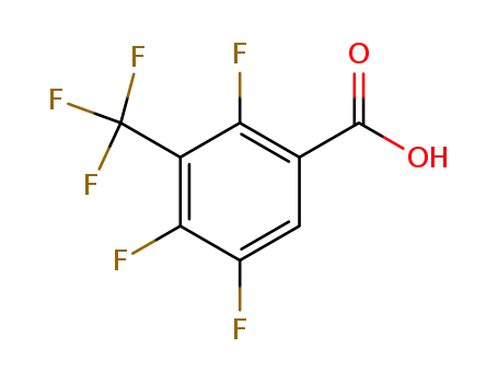Molecular Structure of 118829-14-4 (2,4,5-TRIFLUORO-3-(TRIFLUOROMETHYL)BENZOIC ACID)