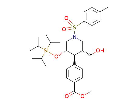 methyl 4-[(3R,4S,5S)-3-hydroxymethyl-1-(toluene-4-sulphonyl)-5-triisopropylsilanyloxypiperidin-4-yl]benzoate