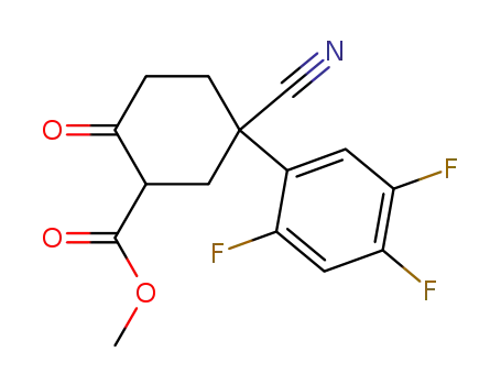 5-cyano-2-oxo-5-(2,4,5-trifluorophenyl)cyclohexanecarboxylic acid methyl ester