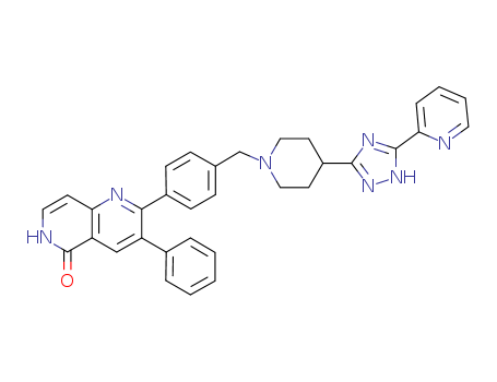 3-phenyl-2-[4-[[4-[5-(2-pyridinyl)-1H-1,2,4-triazol-3-yl]-1-piperidinyl]methyl]phenyl]-1,6-Naphthyridin-5(6H)-one