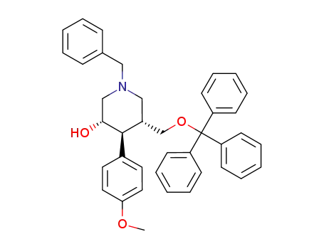 (3S,4S,5R)-1-benzyl-4-(4-methoxyphenyl)-5-trityloxymethylpiperidin-3-ol