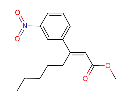 Molecular Structure of 1126701-04-9 (methyl (E)-3-(3-nitrophenyl)-2-octenoate)