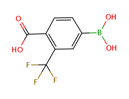 Molecular Structure of 1050424-03-7 (4-BORONO-2-(TRIFLUOROMETHYL)BENZOIC ACID)