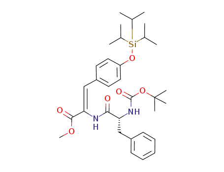 Molecular Structure of 643090-88-4 (N-Boc-D-Phe-ΔTyr(OTIPS)-OMe)