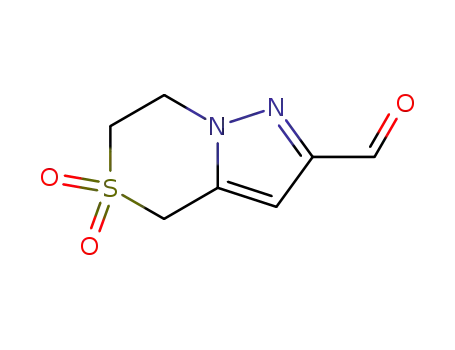 Molecular Structure of 623565-07-1 (6,7-dihydro-4H-pyrazolo[5,1-c][1,4]thiazine-2-carbaldehyde dioxide)