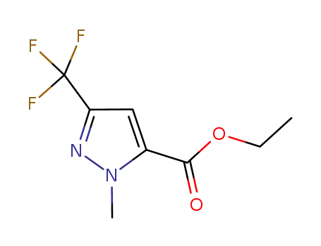 Molecular Structure of 1236144-18-5 (ethyl 1-methyl-3-(trifluoromethyl)-1H-pyrazole-5-carboxylate)