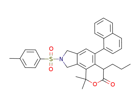 1,1-dimethyl-5-(naphthalen-1-yl)-4-propyl-8-tosyl-1,4,7,9-tetrahydropyrrolo[3,4-h]-2-benzopyran-3-one