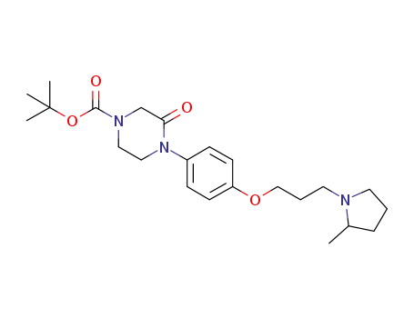 1-Piperazinecarboxylic acid,
4-[4-[3-(2-methyl-1-pyrrolidinyl)propoxy]phenyl]-3-oxo-, 1,1-dimethylethyl
ester