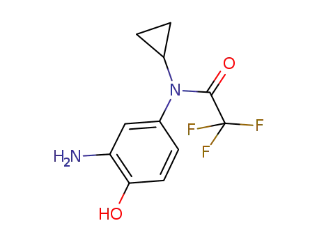 Molecular Structure of 897953-49-0 (Acetamide, N-(3-amino-4-hydroxyphenyl)-N-cyclopropyl-2,2,2-trifluoro-)