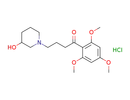 1-Butanone, 4-(3-hydroxy-1-piperidinyl)-1-(2,4,6-trimethoxyphenyl)-,
hydrochloride