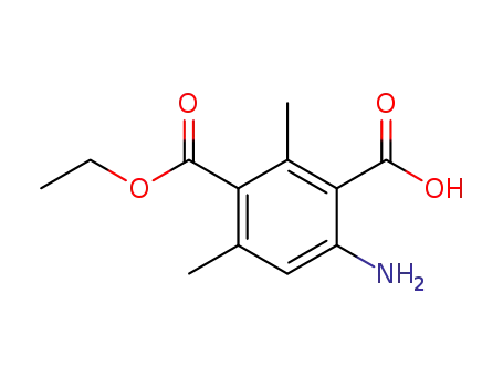 Molecular Structure of 67467-27-0 (1,3-Benzenedicarboxylic acid, 4-amino-2,6-dimethyl-, 1-ethyl ester)