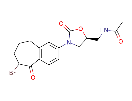 N-[3-(6(R,S)-bromo-5-oxo-6,7,8,9-tetrahydro-5H-benzocyclohepten-2-yl)-2-oxo-oxazolidin-5(S)-ylmethyl]-acetamide