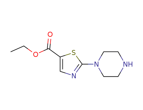 Molecular Structure of 864277-03-2 (2-PIPERAZIN-1-YLTHIAZOLE-5-CARBOXYLIC ACID ETHYL ESTER)