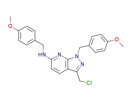 3-(chloromethyl)-N,1-bis(methoxybenzyl)-1H-pyrazolo[3,4-b]pyridin-6-amine