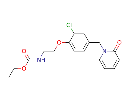 Molecular Structure of 173528-66-0 (2-[2-chloro-4-(2-pyridon-1-yl)methylphenoxy]ethylcarbamic acid ethyl ester)