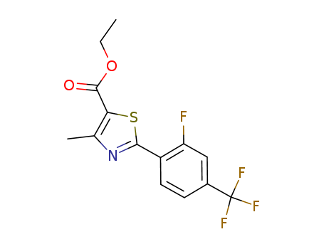 ethyl 2-[2-fluoro-4-(trifluoromethyl)phenyl]-4-methyl-thiazole-5-carboxylate