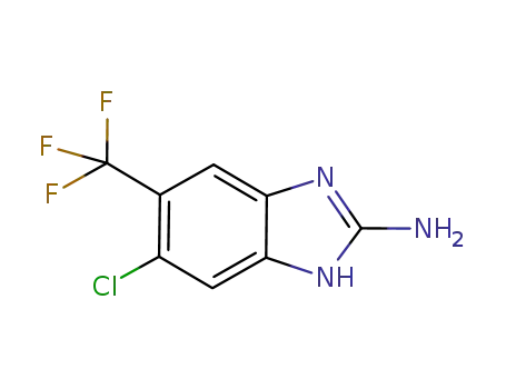 Molecular Structure of 827025-44-5 (1H-Benzimidazol-2-amine, 5-chloro-6-(trifluoromethyl)-)