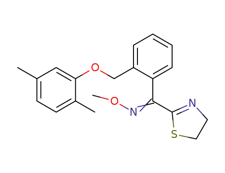 Molecular Structure of 173304-07-9 (2-(2,5-dimethylphenoxymethyl)phenyl 2-thiazolin-2-yl ketone O-methyloxime)