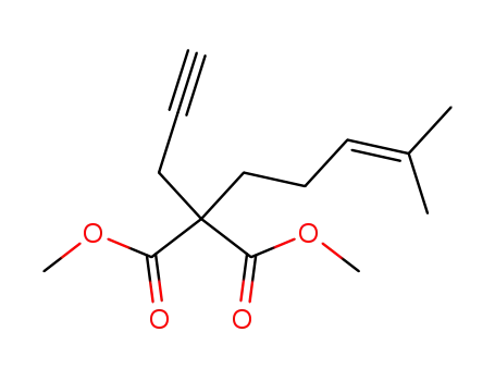 dimethyl 2-(4-methylpent-3-en-1-yl)-2-(prop-2-yn-1-yl)malonate