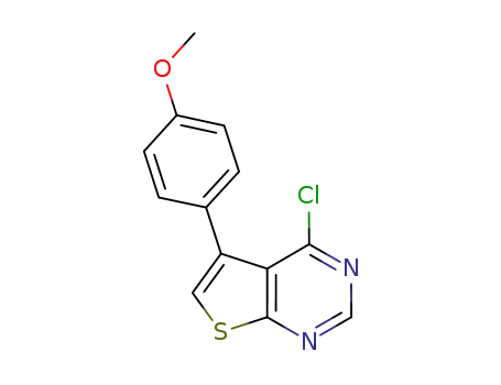 Molecular Structure of 312584-53-5 (4-CHLORO-5-(4-METHOXYPHENYL)THIENO[2,3-D]PYRIMIDINE)