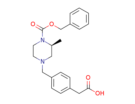 1-Piperazinecarboxylic acid,
4-[[4-(carboxymethyl)phenyl]methyl]-2-methyl-, phenylmethyl ester, (2S)-