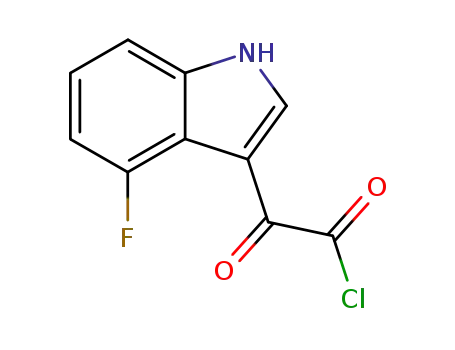Molecular Structure of 2192-28-1 (1H-Indole-3-acetyl chloride, 4-fluoro-a-oxo-)