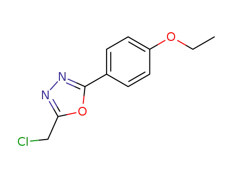 Molecular Structure of 36770-19-1 (2-(CHLOROMETHYL)-5-(4-ETHOXYPHENYL)-1,3,4-OXADIAZOLE)