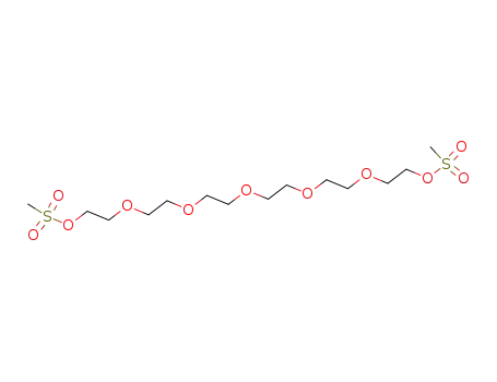 Molecular Structure of 109789-40-4 (3,6,9,12,15-Pentaoxaheptadecane-1,17-diol, dimethanesulfonate)