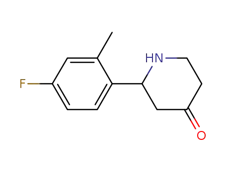 4-Piperidinone, 2-(4-fluoro-2-methylphenyl)-