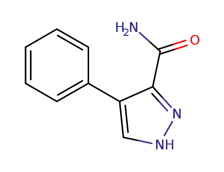 Molecular Structure of 844443-61-4 (4-Phenyl-1H-pyrazole-3-carboxaMide)