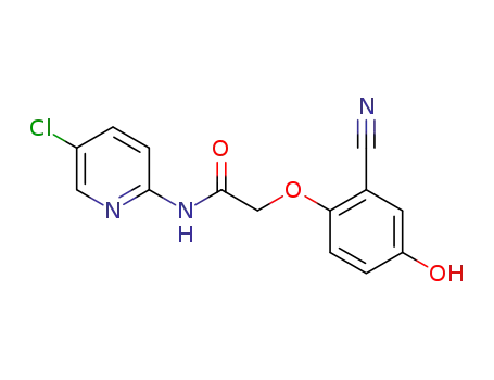 Molecular Structure of 609805-18-7 (Acetamide, N-(5-chloro-2-pyridinyl)-2-(2-cyano-4-hydroxyphenoxy)-)