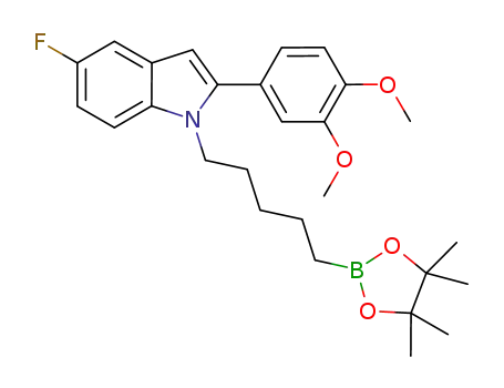 5-fluoro-2-(3,4-dimethoxyphenyl)-1-(5-(4,4,5,5-tetramethyl-1,3,2-dioxaboirolan-2-yl)pentyl)-1H-indole