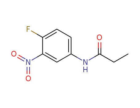 Molecular Structure of 152666-75-6 (Propanamide, N-(4-fluoro-3-nitrophenyl)-)