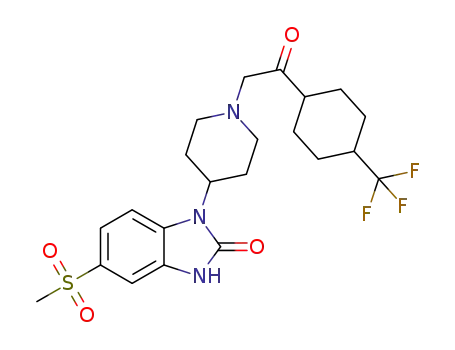 1-{1-[2-(4-trifluoromethylcyclohexyl)-2-oxoethyl]piperidin-4-yl}-5-(methylsulfonyl)-1,3-dihydro-2H-benzimidazol-2-one