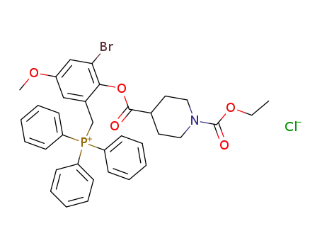 [(3-bromo-2-[(1-ethoxycarbonylpiperid-4-yl)carbonyloxy]-5-methoxy-phenyl)methyl]-triphenyl-phosphonium chloride