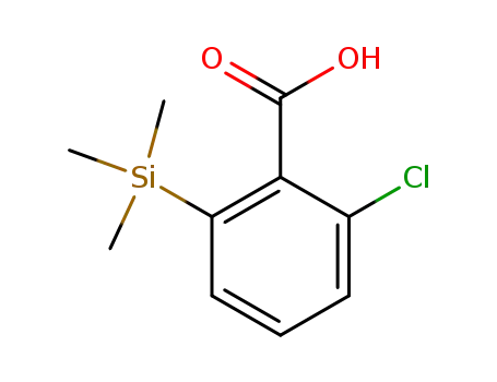 Molecular Structure of 150079-25-7 (Benzoic acid, 2-chloro-6-(trimethylsilyl)-)