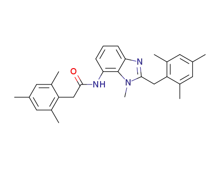 Molecular Structure of 1036904-59-2 (2-mesityl-N-[2-(mesitylmethyl)-1-methyl-1H-benzimidazol-7-yl]acetamide)