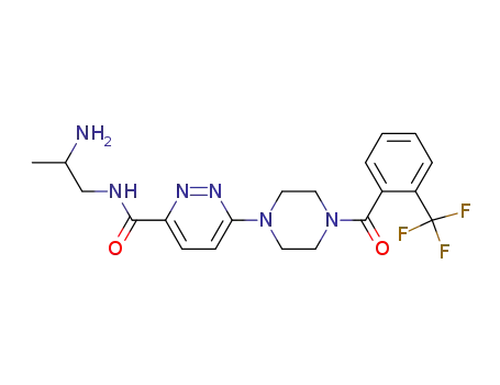 3-Pyridazinecarboxamide,
N-(2-aminopropyl)-6-[4-[2-(trifluoromethyl)benzoyl]-1-piperazinyl]-