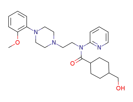 Molecular Structure of 943962-58-1 (4-(hydroxymethyl)-N-(2-(4-(2-methoxyphenyl)piperazin-1-yl)ethyl)-N-(pyridin-2-yl)cyclohexanecarboxamide)