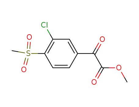 Molecular Structure of 393165-03-2 ((3-chloro-4-methanesulfonyl-phenyl)-oxo-acetic acid methyl ester)