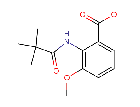Molecular Structure of 115378-20-6 (3-Methoxy-2-pivalamidobenzoic acid)