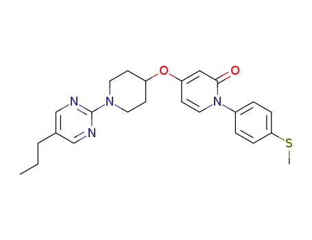 1-(4-(methylthio)phenyl)-4-(1-(5-propylpyrimidin-2-yl)piperidin-4-yloxy)pyridin-2(1H)-one