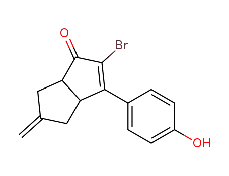 2-bromo-3-(4-hydroxy-phenyl)-5-methylene-4,5,6,6a-tetrahydro-3aH-pentalen-1-one