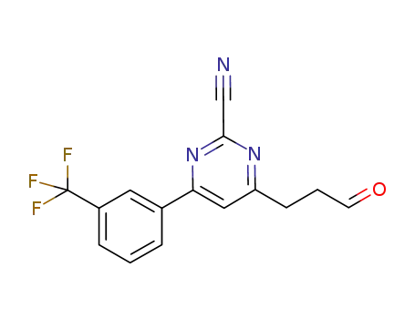 4-(3-oxo-propyl)-6-(3-trifluoromethyl-phenyl)-pyrimidine-2-carbonitrile