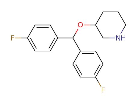 Molecular Structure of 127263-91-6 (3-bis(4-fluorophenyl)methoxypiperidine)