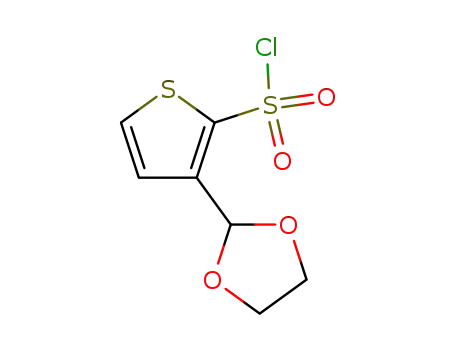Molecular Structure of 103011-38-7 (3-(1,3-DIOXOLAN-2-YL)THIOPHENE-2-SULFONYL CHLORIDE)