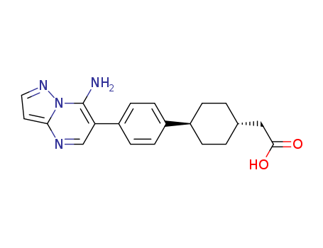 trans-4-[4-(7-Aminopyrazolo[1,5-a]pyrimidin-6-yl)phenyl]cyclohexaneacetic acid